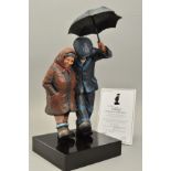 ALEXANDER MILLAR (BRITISH CONTEMPORARY), 'Together Forever', a hand painted resin sculpture of a