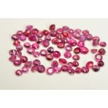 A SELECTION OF SMALL ROUND RUBIES, measuring approximately 2mm in diameter, approximate combined