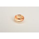 A ROUND MIX CUT PEACH SAPPHIRE, measuring approximately 8.2mm, weighing 2.47ct