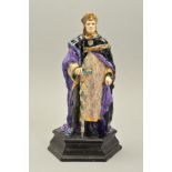 AN EARLY 20TH CENTURY EARTHENWARE FIGURE OF A NOBLEMAN, POSSIBLY A PROTOTYPE RICHARD III, in the