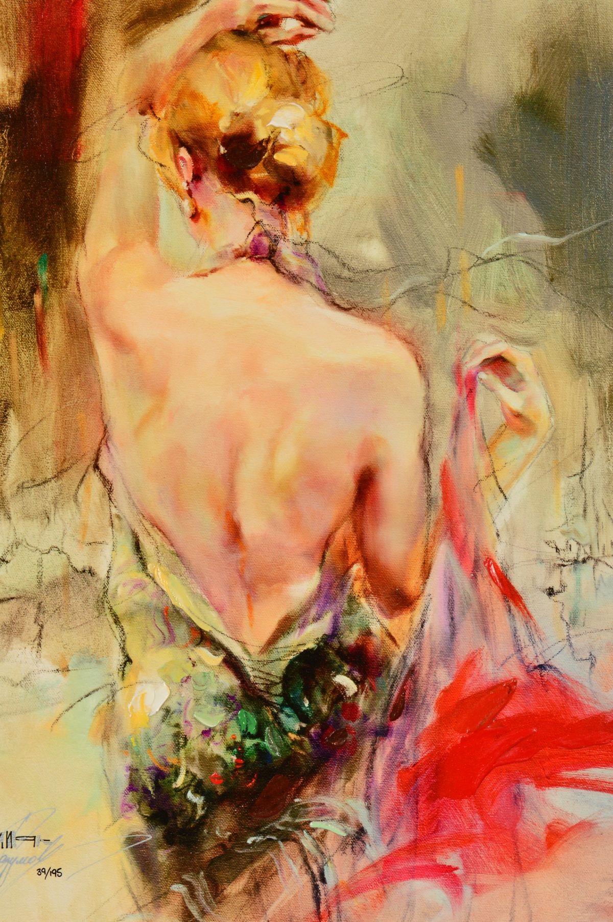 ANNA RAZUMOVSKAYA (RUSSIAN CONTEMPORARY), 'Elegant Muse II', a limited edition hand embellished - Image 2 of 4