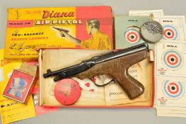 A .177'' DIANA MK IV AIR PISTOL, made in Motherwell, in its original box complete with instructions,