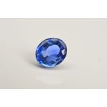 A SAPPHIRE, mix cushion cut, measuring approximately 9mm x 7.7mm, weighing 2.49ct