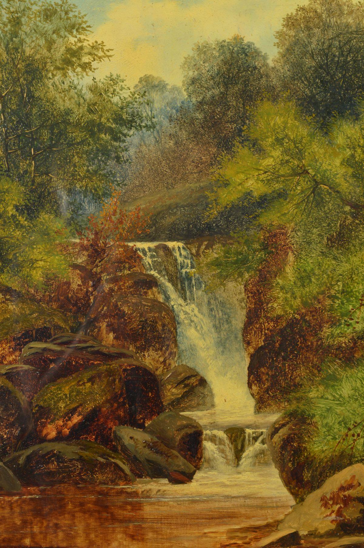 W.R. WHITBY (BRITISH LATE 19TH CENTURY), Mountainous river landscape with waterfall and companion - Image 6 of 9