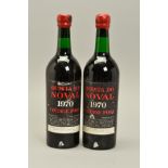 TWO BOTTLES OF QUINTA DO NOVAL 1970 VINTAGE PORT, bottled in 1972, shipped and bottled by Simon