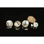 THREE OLD EUROPEAN CUT DIAMONDS, ranging between 0.15ct-0.20ct, colour assessed as I-K, clarity