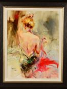 ANNA RAZUMOVSKAYA (RUSSIAN CONTEMPORARY), 'Elegant Muse II', a limited edition hand embellished