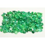 A SELECTION OF OVAL CUT EMERALDS, ranging approximately 0.19ct- 1.12ct, approximate combined