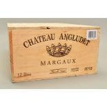 ONE CASE OF TWELVE BOTTLES OF CHATEAU ANGLUDET 2010 MARGAUX, recently removed from The Wine Society,