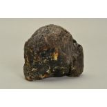 A DOMINICAN REPUBLIC ROUGH AMBER BOULDER, unpolished measuring approximately 130mm x 115mm x 50mm,