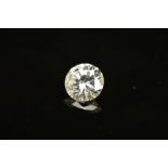 A BRILLIANT CUT DIAMOND, approximately 0.51ct, clarity assessed as VS1-VS2, colour assessed as E-F