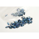 A SELECTION OF MARQUISE CUT SAPPHIRES, measuring approximately 5.1mm x 2.6mm, total combined