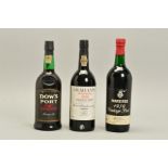 THREE BOTTLE OF VINTAGE PORT, comprising a Dow's 1967 Reserve, bottled in 1978, a Martinez 1970