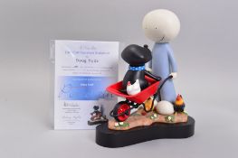 DOUG HYDE (BRITISH 1972), 'Daisy Trail', a limited edition cold cast sculpture of a boy pushing
