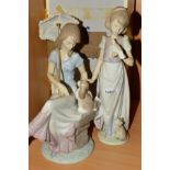 TWO LLADRO COLLECTORS SOCIETY FIGURES, 'Summer Stroll' No7611, 1991, with box and 'Picture