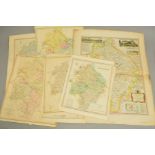 WARWICKSHIRE, a collection of fifteen unframed 18th and 19th Century maps, including 'An Accurate