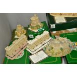 FIVE BOXED LILLIPUT LANE SCULPTURES FROM BRITAINS HERITAGE COLLECTION, 'Edinburgh Castle' L2247 (