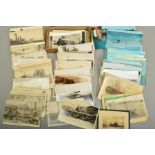 A COLLECTION OF APPROXIMATELY TWO HUNDRED AND FORTY POSTCARDS, featuring Ships, Boats, Trains and