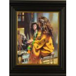 ROBERT LENKIEWICZ (BRITISH 1941-2002) 'ANNA IN YELLOW KIMONO', a limited edition print 4/50, no