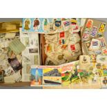 TWO TRAYS, containing a large number of loose cigarette cards and a very large number of 'Silks'