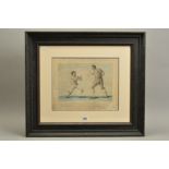 AFTER C METZ 18TH CENTURY ENGRAVING OF PUGILISTS TITLED 'THOMAS JOHNSON & ISAAC PERRINS', engraved