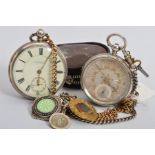 TWO SILVER POCKET WATCHES, a Max Cohen Ltd, key wound mechanical movement, case measuring