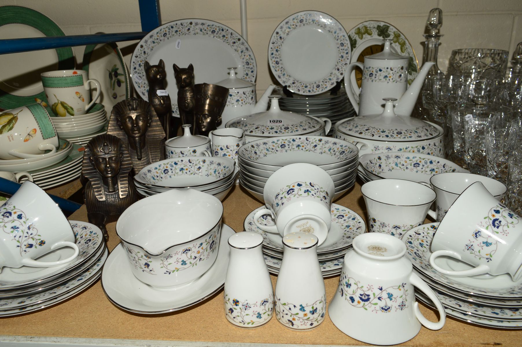 AN R.C. OF SRI LANKA 'FIESTA' PATTERN PART DINNER SERVICE, to include tureens, cups, saucers, side