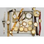 A COLLECTION OF POCKET WATCHES AND WRISTWATCHES, to include a yellow metal Montine automatic