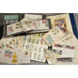 A QUANTITY OF STAMPS, FIRST DAY COVERS AND CIGARETTE CARDS