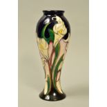 A MOORCROFT POTTERY VASE, '*************' pattern on blue ground, impressed and painted backstamp,