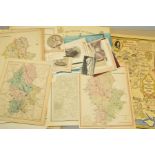 STAFFORDSHIRE AND MIDLANDS, a collection of 18th, 19th and 20th Century maps, bookplates,