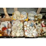 SIX BOXES AND LOOSE CERAMICS AND GLASS, etc, to include Mintons 'Milton' dinnerwares, and G