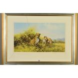 DAVID SHEPHERD (1931-2017) 'LEOPARDS', a limited edition print 152/350, signed, titled and