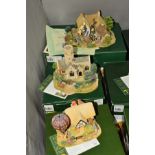 THREE BOXED LILLIPUT LANE SCULPTURES, to include limited edition 'We Plough The Fields' and '
