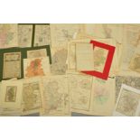STAFFORDSHIRE, a collection of approximately fifty one county maps, all unframed, several in card