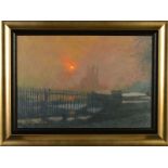 ROLF HARRIS (AUSTRALIAN 1930) 'BATTERSEA POWERSTATION IN FOG', a limited edition print 2/195, signed