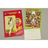 BENEFIT BROCHURES & INVITATION, for David Brown, Clive Lloyd & Malcolm Marshall