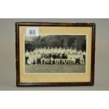 FRAMED 1960 PHOTOGRAPH OF STAFFORDSHIRE COUNTY CRICKET CLUB, on their coaching weekend at