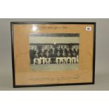 FRAMED 1950 WEST INDIES TOURING TEAM PHOTOGRAPH, (with players names)