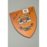 CENTENARY TEST MATCH - AUSTRALIA VS WEST INDIES COMMEMORATIVE WOODEN SHIELD, for the match played at
