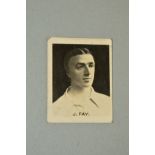 BLACK AND WHITE STAMP SIZE CARD OF J. FAY OF SOUTHPORT FC, produced by 'The Champion' (comic), No.