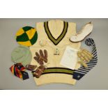 CLOTHING AND EQUIPMENT, featuring ties, caps, boots, gloves and balls