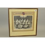 FRAMED AND GLAZED SHREWSBURY SCHOOL ASSOCIATION XI BLACK AND WHITE PHOTOGRAPH DATED 1929, taken by