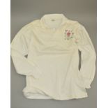 BANBURY SPORTSWEAR WHITE RUGBY SHIRT, with the England Red Rose logo bordered by eleven County