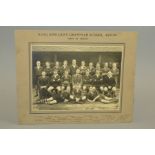 KING EDWARD'S GRAMMAR SCHOOL, ASTON FIRST XV DATED 1936-37, black and white photograph backed onto a