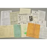 LEAGUE, CUP AND OTHER MATCHES FROM 1937-38 TO 1981-82, (single sheets)