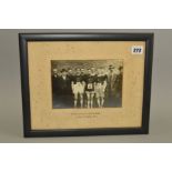 FRAMED BLACK AND WHITE PHOTOGRAPH OF BIRCHFIELD HARRIERS RUNNERS, dated Lyons, France 1924