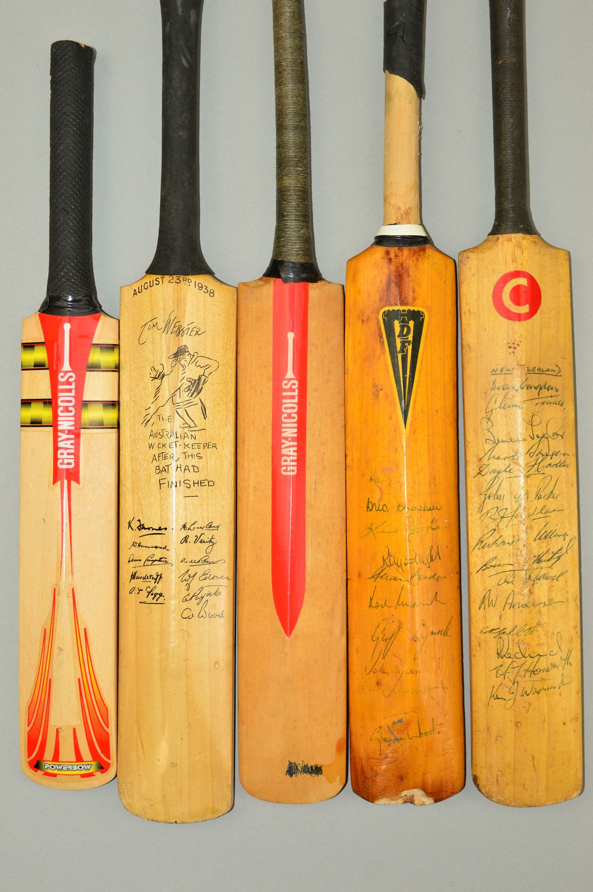 AUTOGRAPHED CRICKET BATS, of the Australian, West Indian and New Zealand touring teams to England, - Image 3 of 3