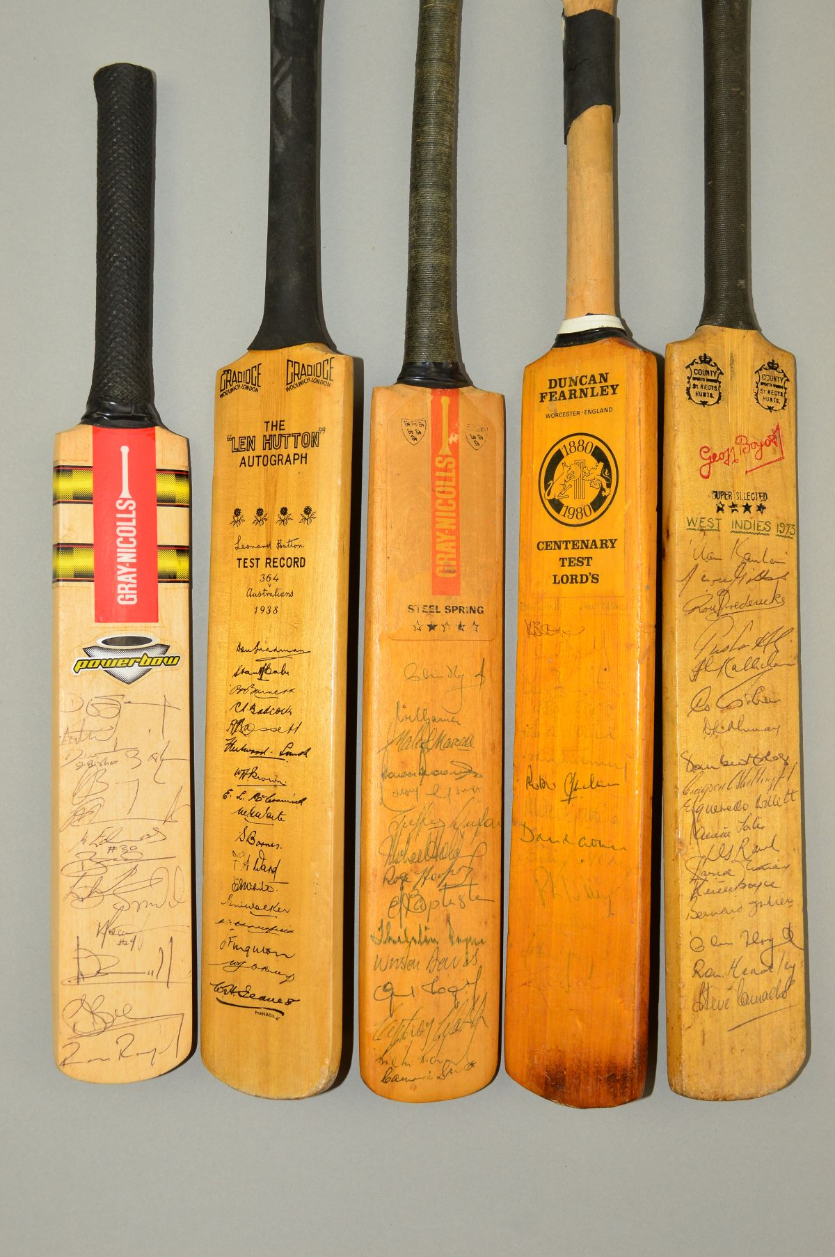 AUTOGRAPHED CRICKET BATS, of the Australian, West Indian and New Zealand touring teams to England, - Image 2 of 3