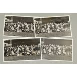 TWO UNKNOWN TEAMS, (possibly Moseley and Barbarians) photographed before the start of a game, not